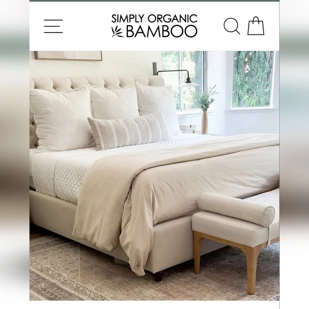 Sand Drift Duvet Cover SIMPLY ORGANIC BAMBOO